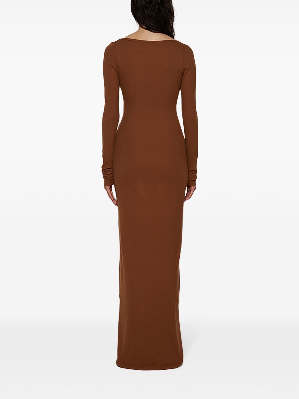 square-neck slim-fit maxi dress - 5