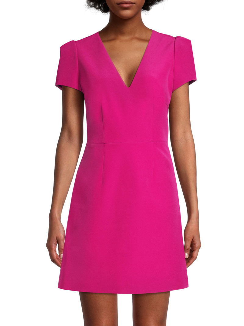 Women's Cady Atalie V-Neck Minidress - Fuchsia 3