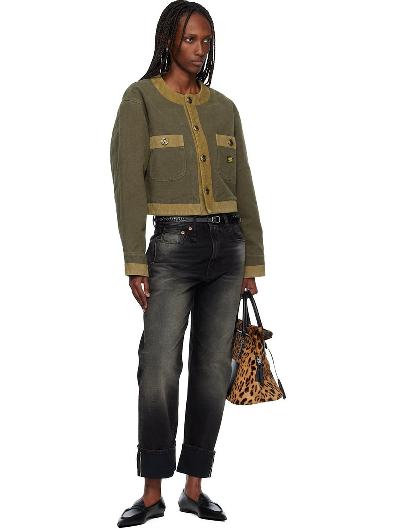 R13 Black Cuffed Boyfriend Jeans outlook