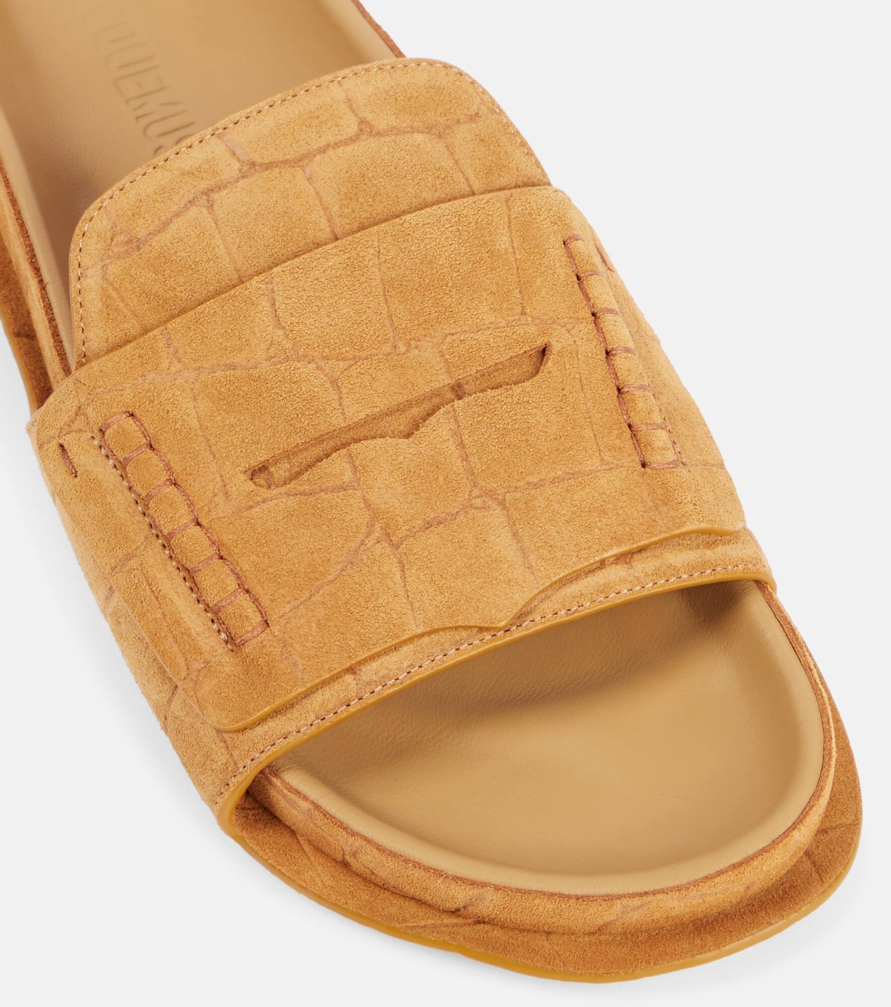 Mocassin suede slides - 5