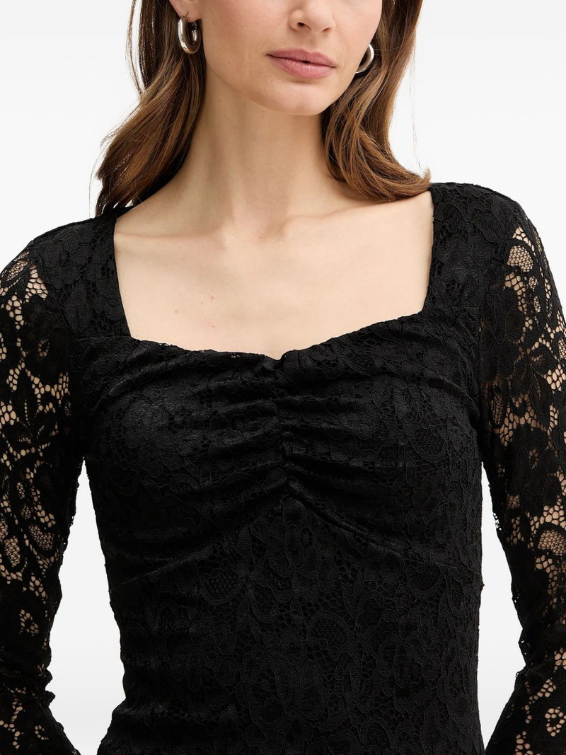 lace gathered blouse 4