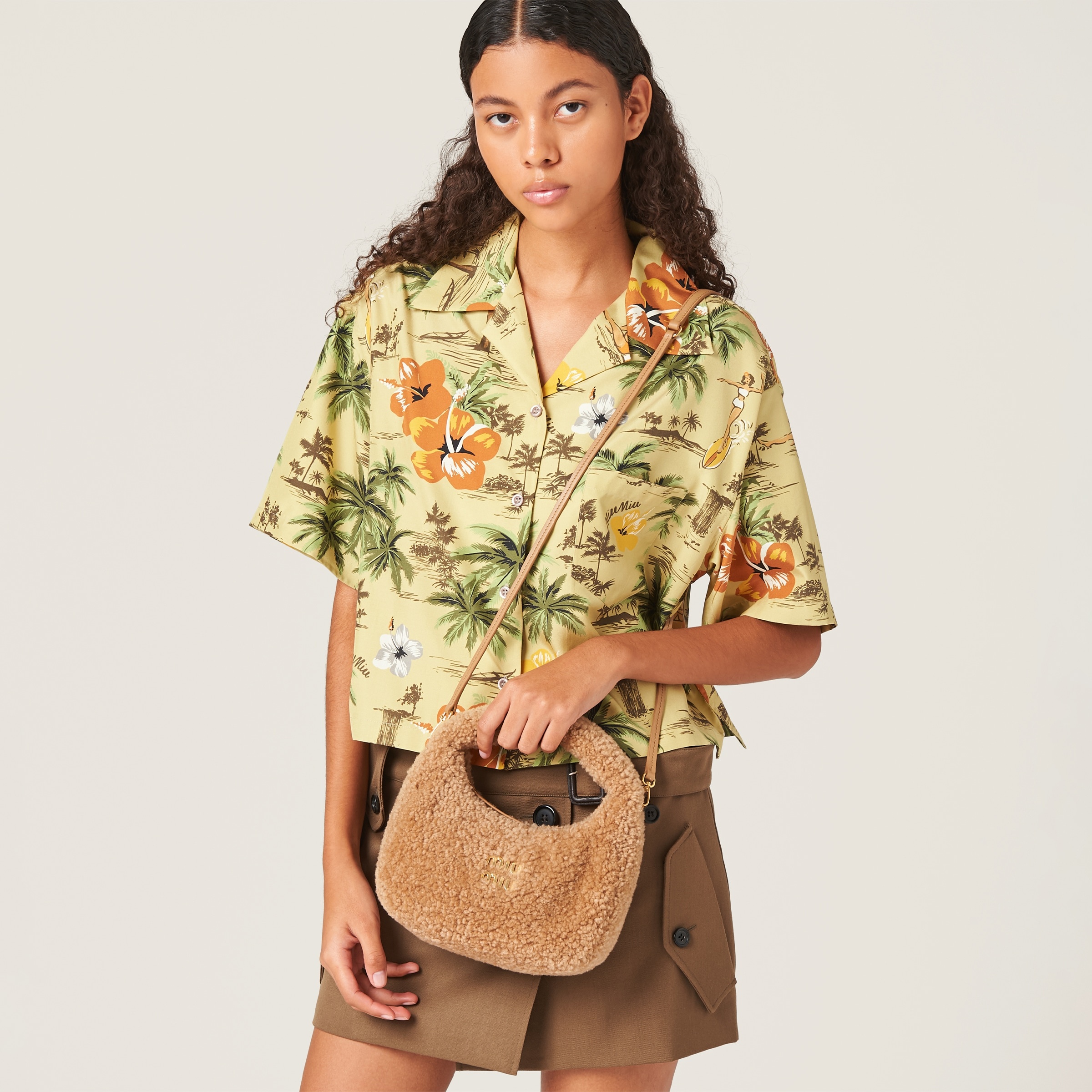 Wander shearling hobo bag - 7