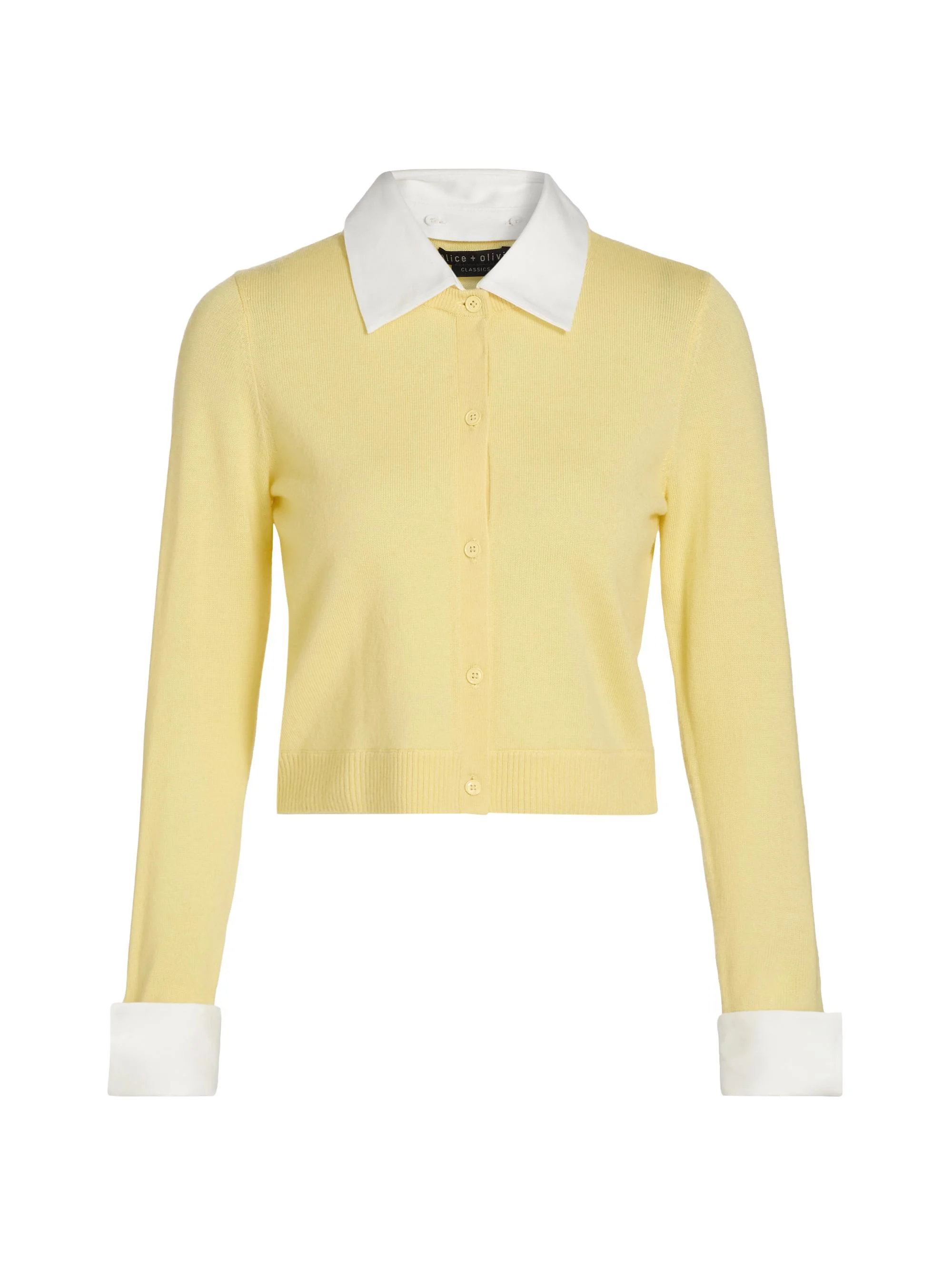Women's Dollie Cotton Collared Cardigan - Butter - 1