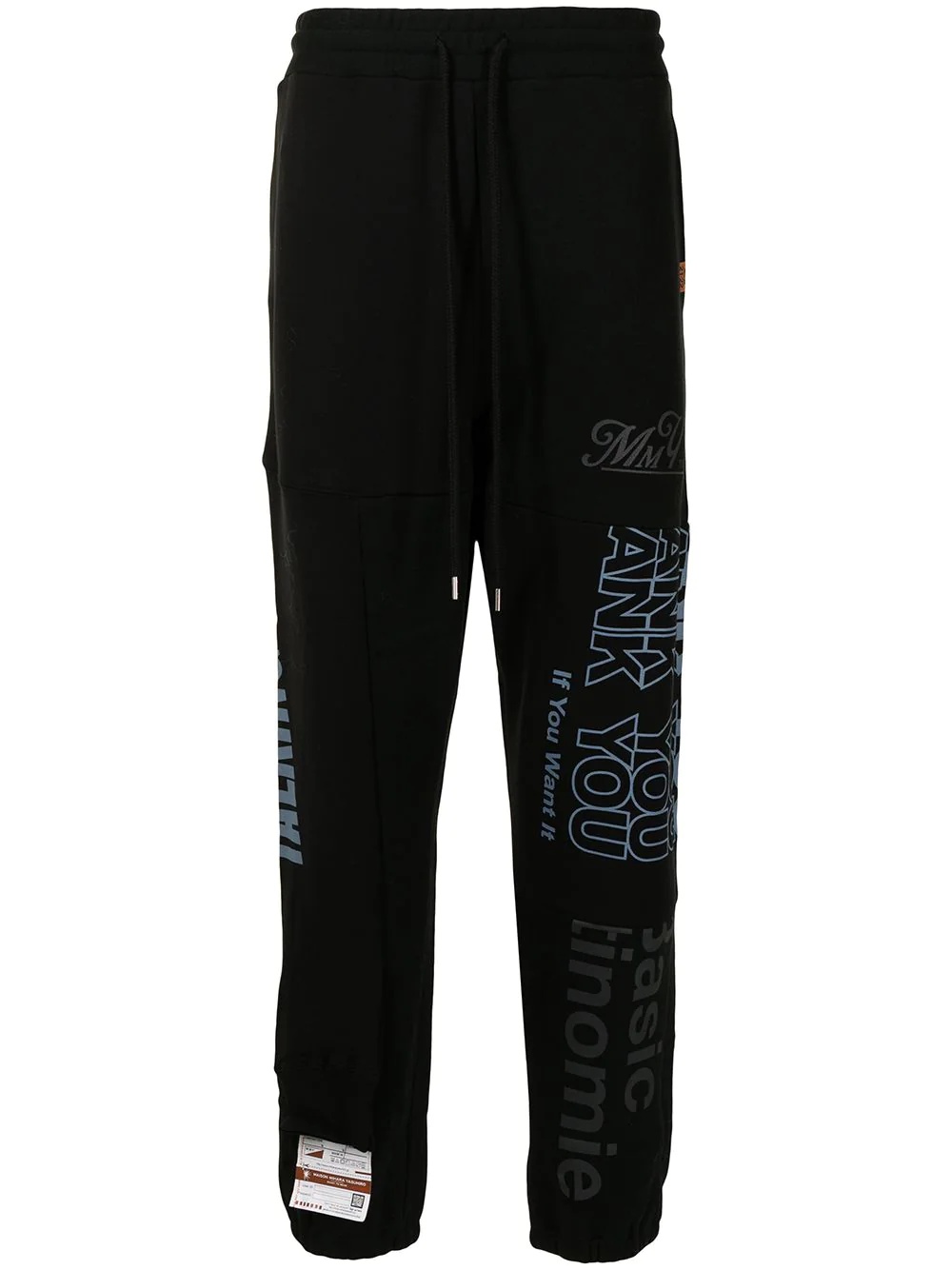 slogan-print track pants - 1