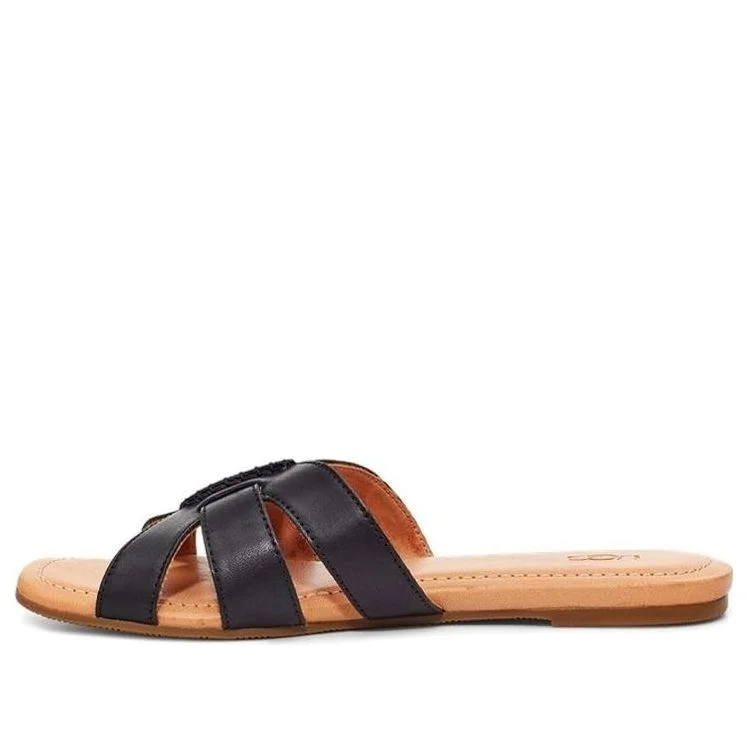 (WMNS) UGG Teague Black Slippers 'Black Brown' 1119750-BLLE - 1