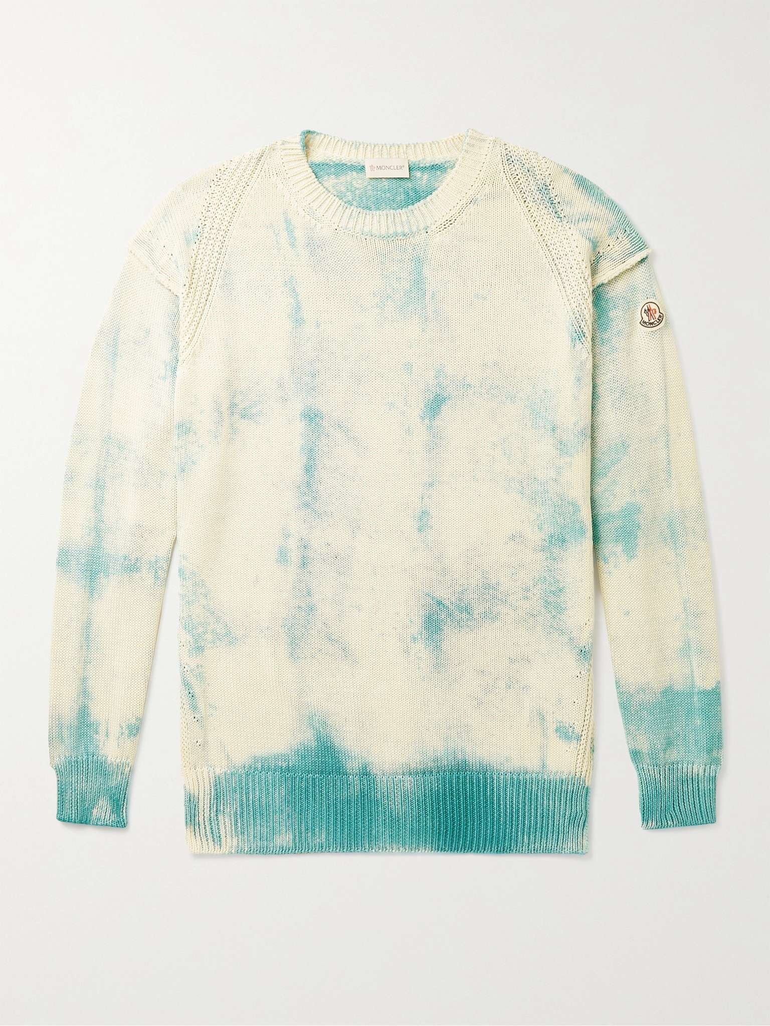 Logo-Appliquéd Tie-Dyed Cotton Sweater - 1