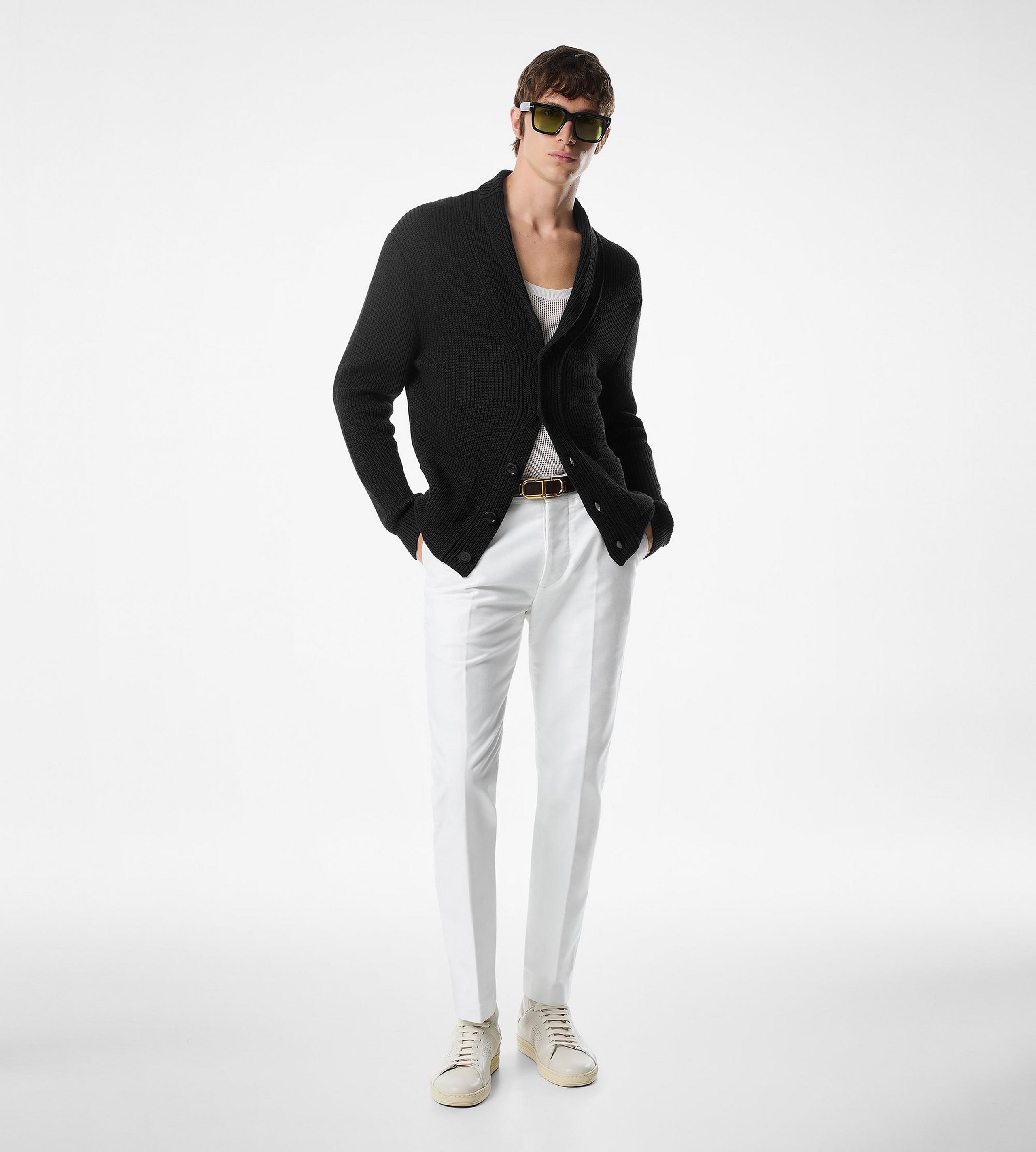 SILK MERINO SHAWL COLLAR CARDIGAN - 2