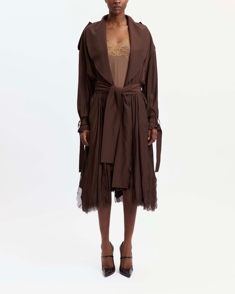16ARLINGTON TAWNY COAT IN SATIN outlook