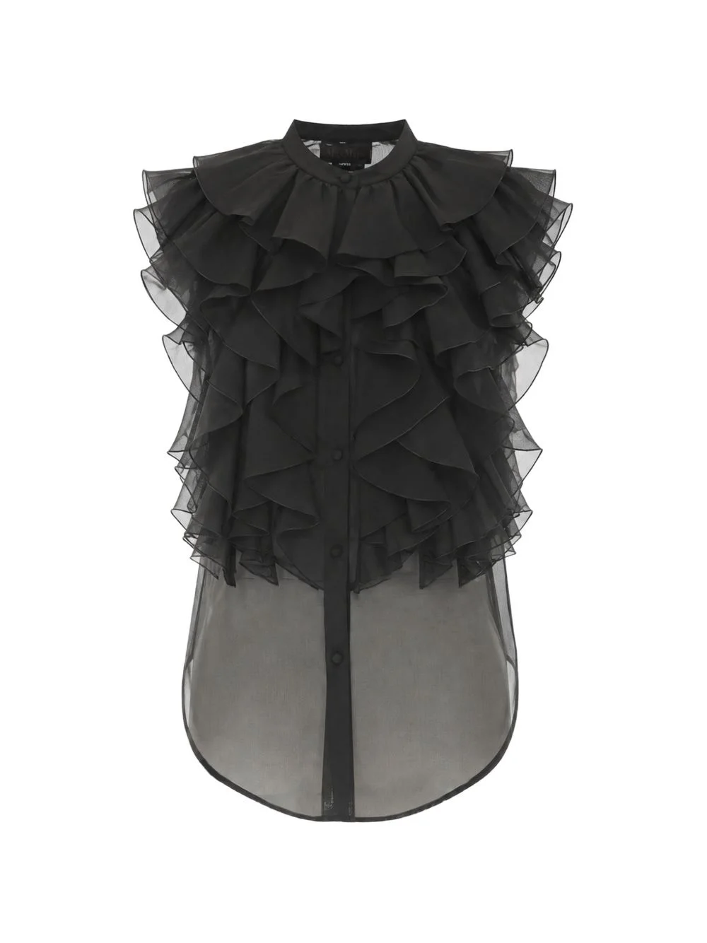 ruffled silk shirt - 1