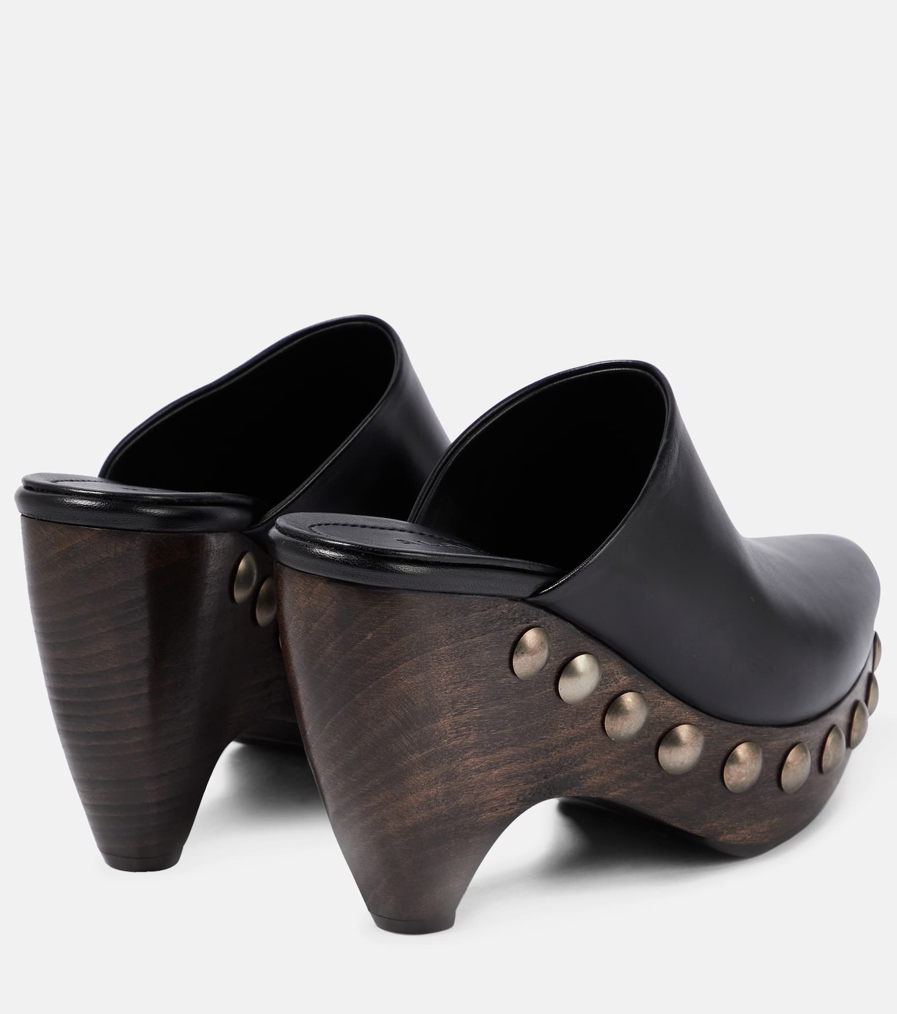 Le Sabot leather and wood pumps - 3