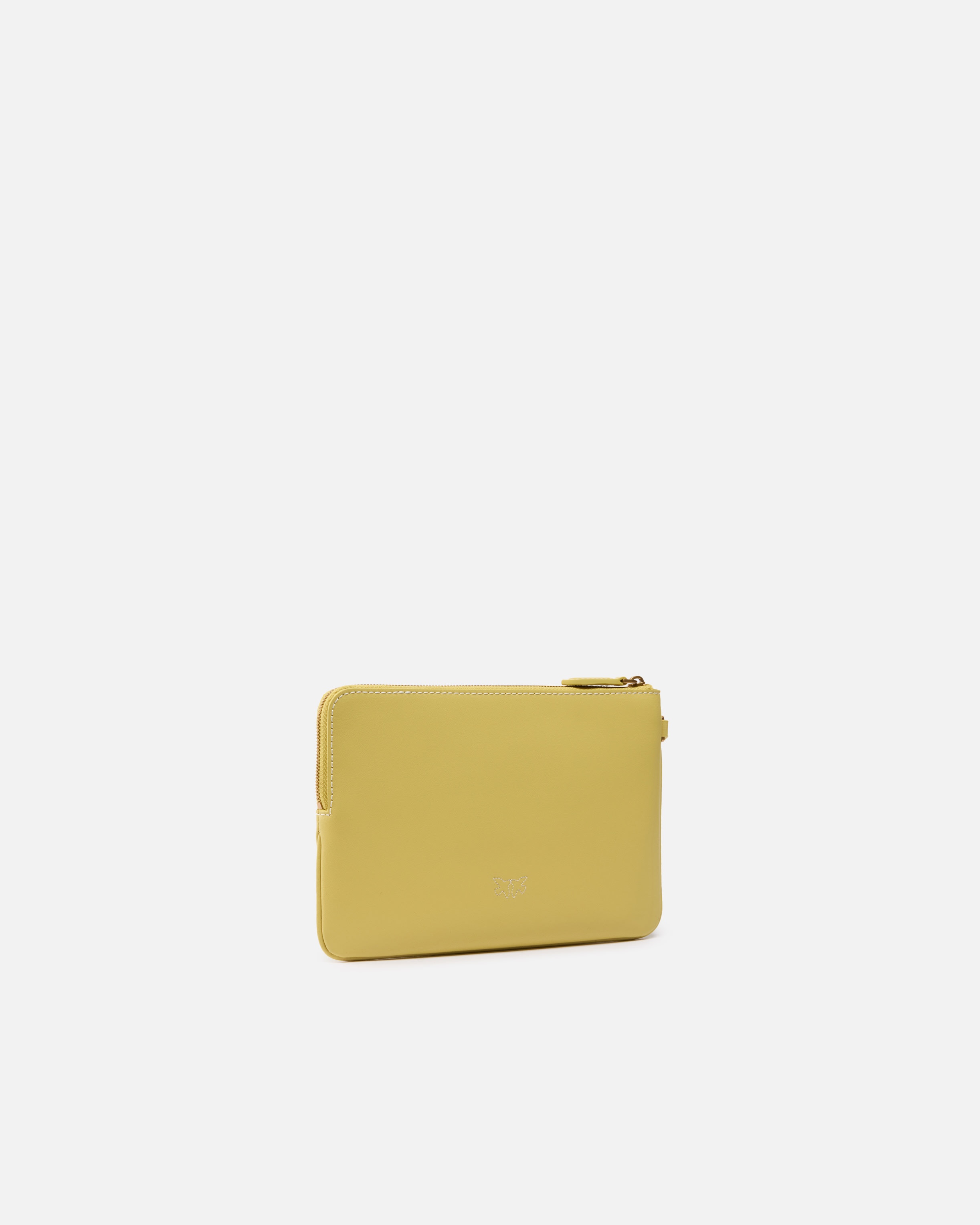 LEATHER CLUTCH WITH WRISTLET AND BIRDS LOGO - 2