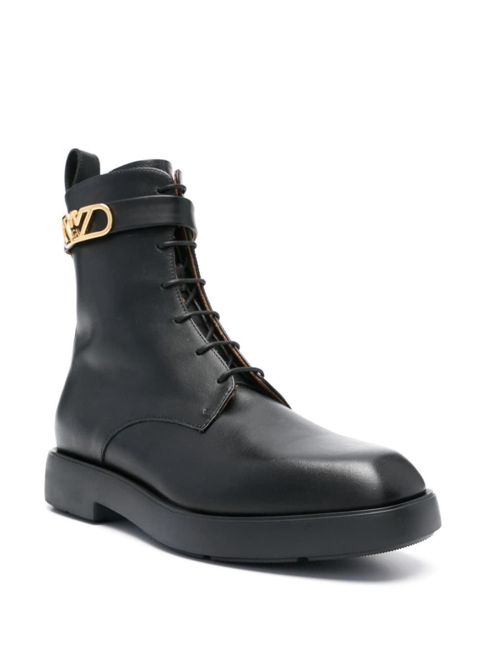 Eagle-logo leather boots - 2