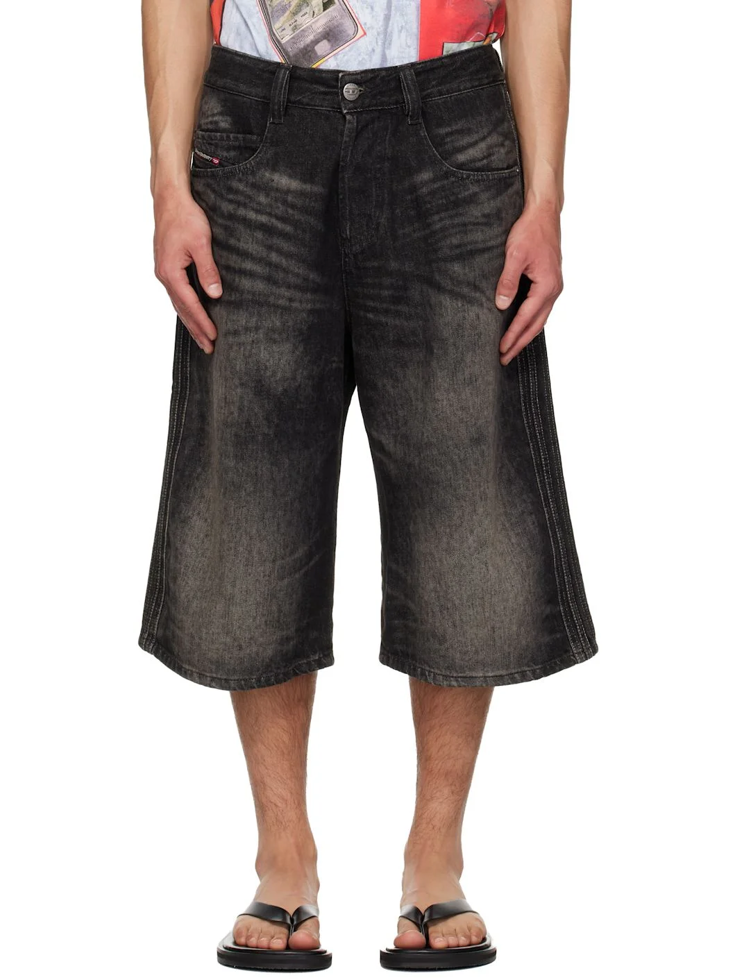 Black D-Enim-M-Short-S Denim Shorts - 1