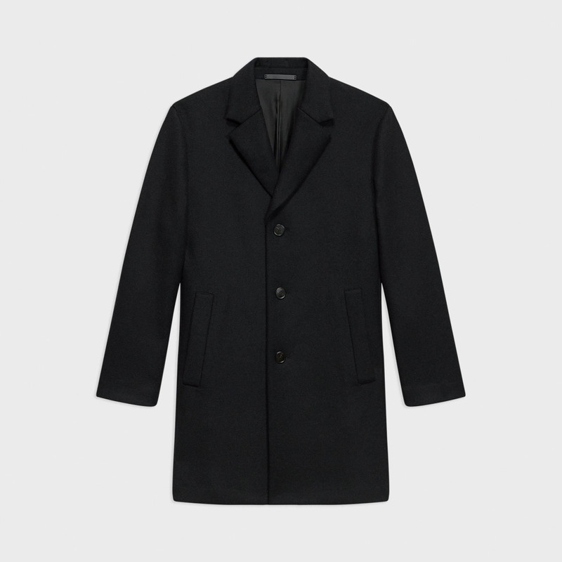 3-Button Topcoat in Recycled Wool-Blend Melton - 1