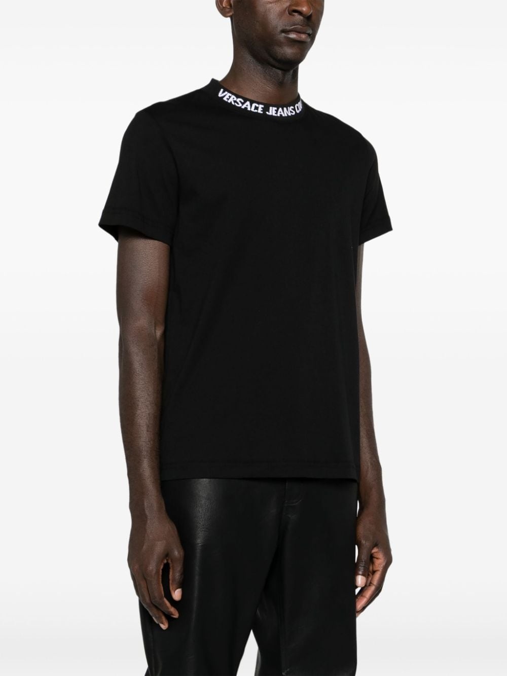 logo-trim cotton T-shirt - 3