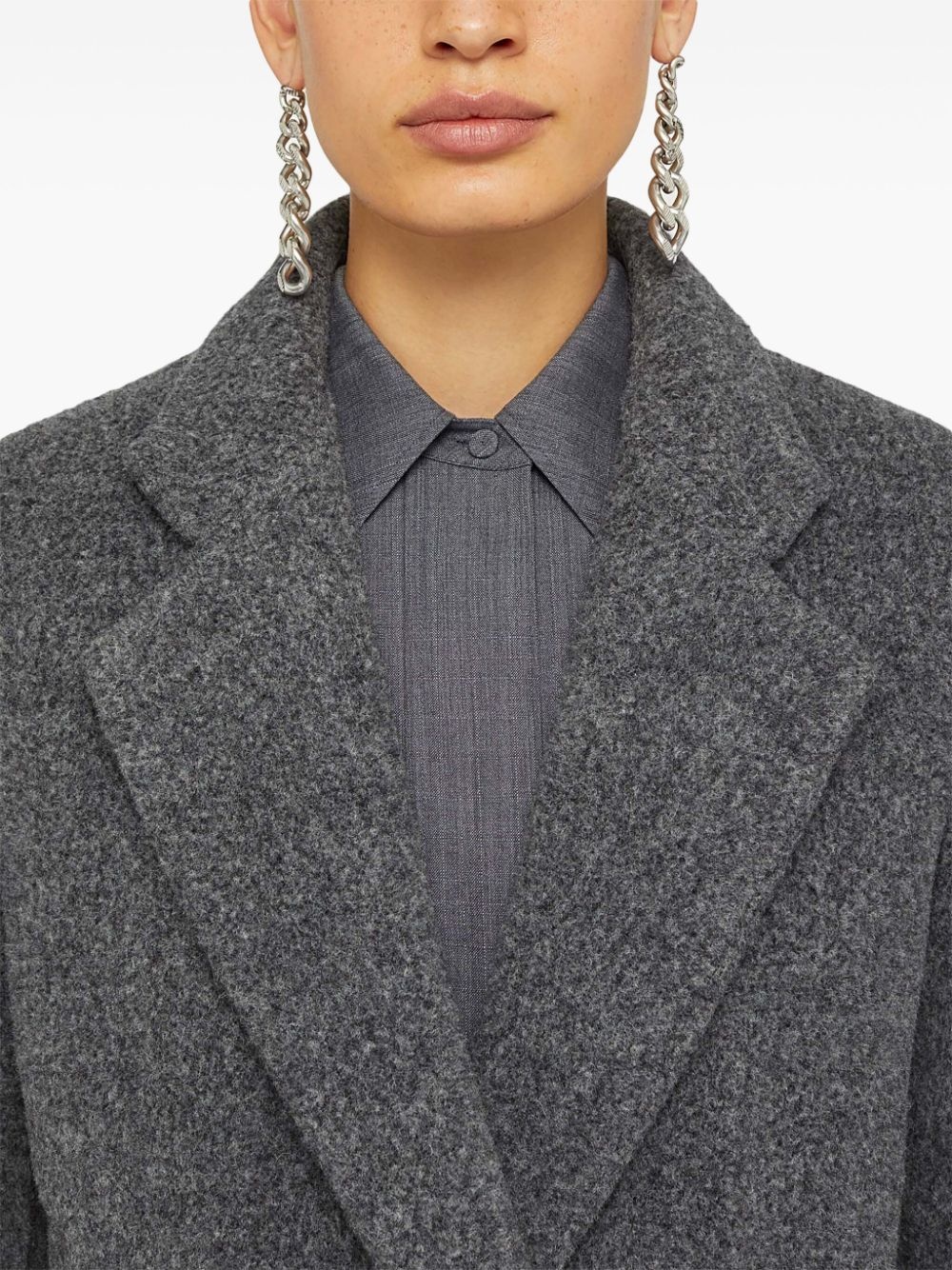 notched-lapel tailored coat - 4