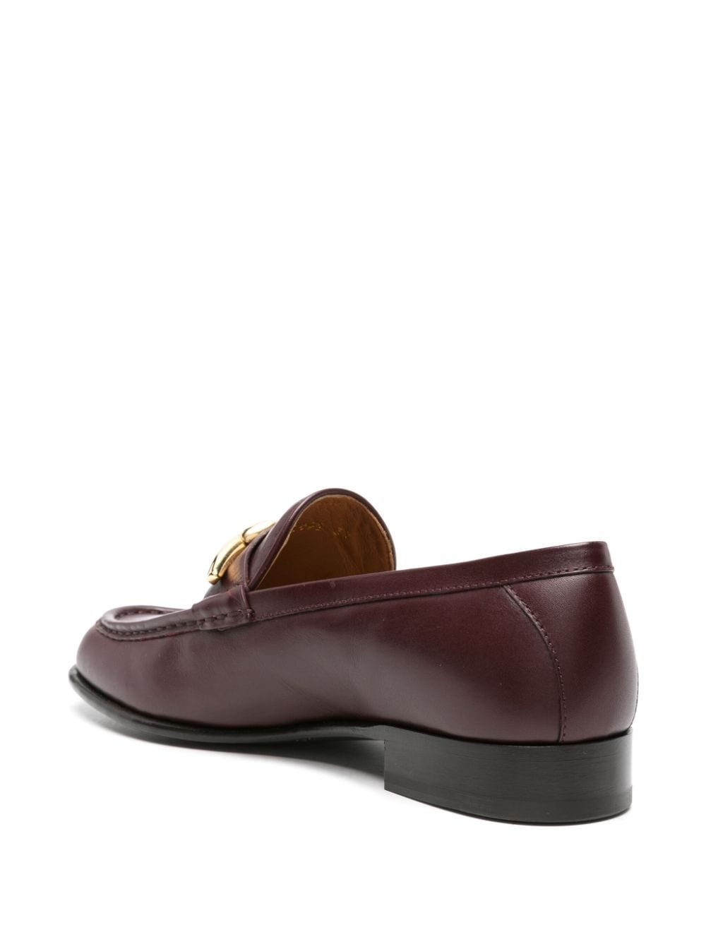 VLogo leather loafers - 3