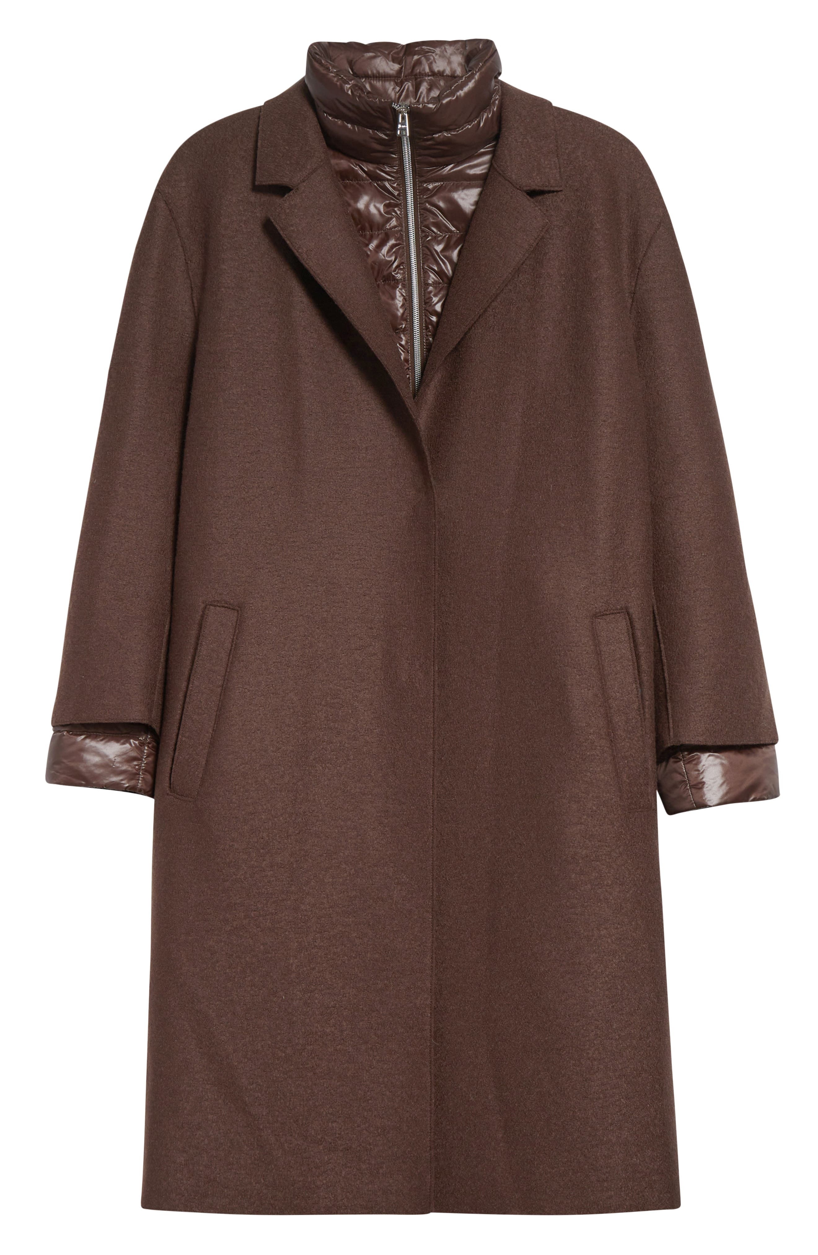 Herno Layered Mixed Media Down Jacket in Fondente at Nordstrom - 7