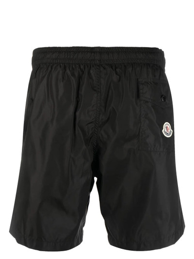 Moncler Spider Man logo-patch swim shorts outlook