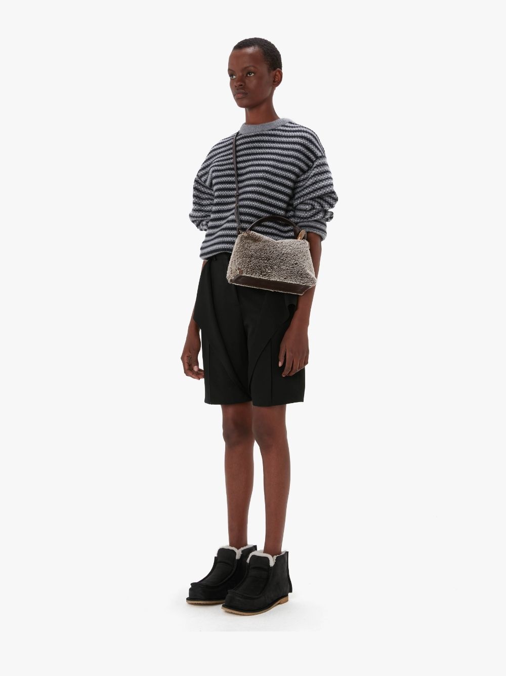 SMALL JWA CORNER BAG - MOHAIR CROSSBODY BAG - 6