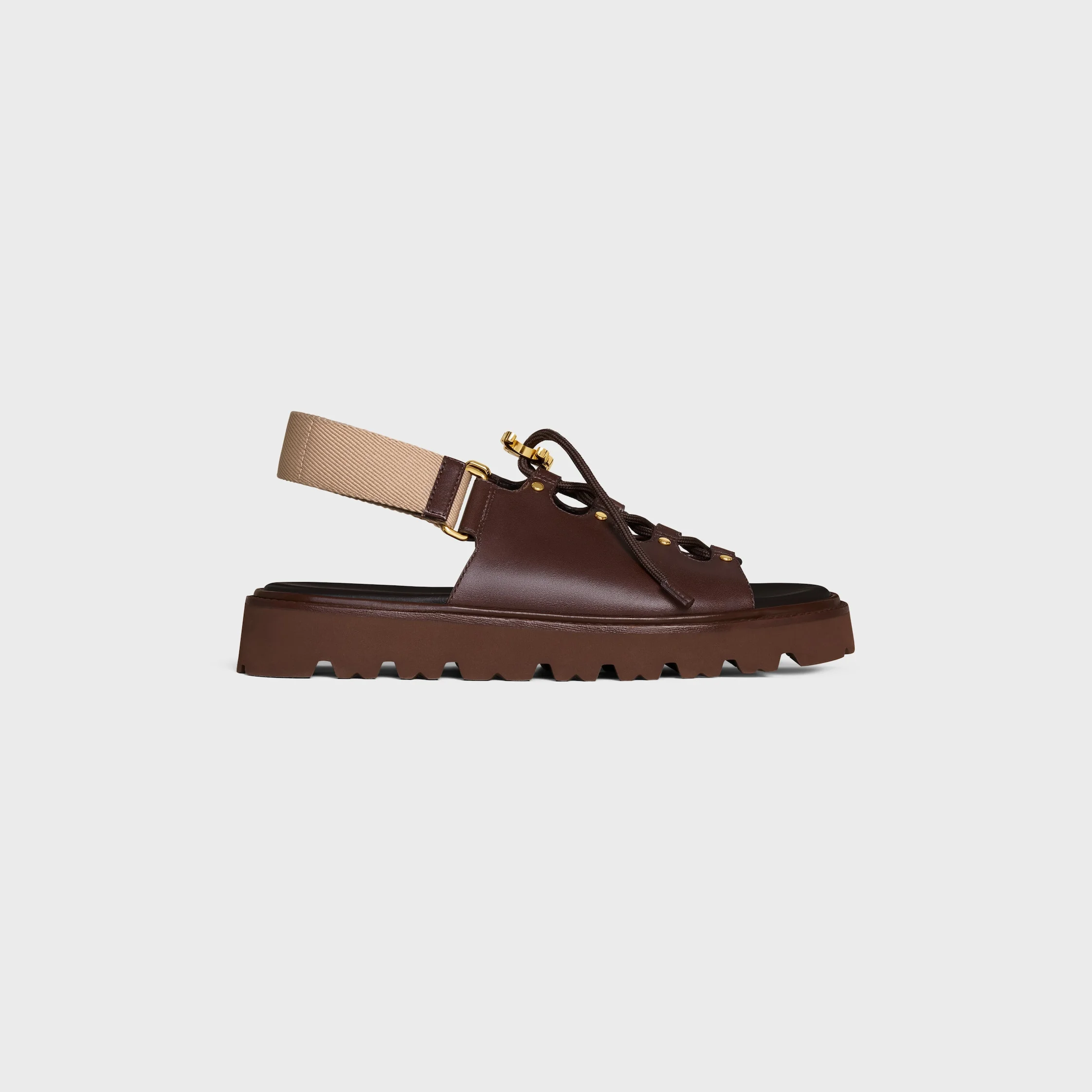 CELINE BILLIE CHUNKY SANDALE IN Calfskin and Textile - 1