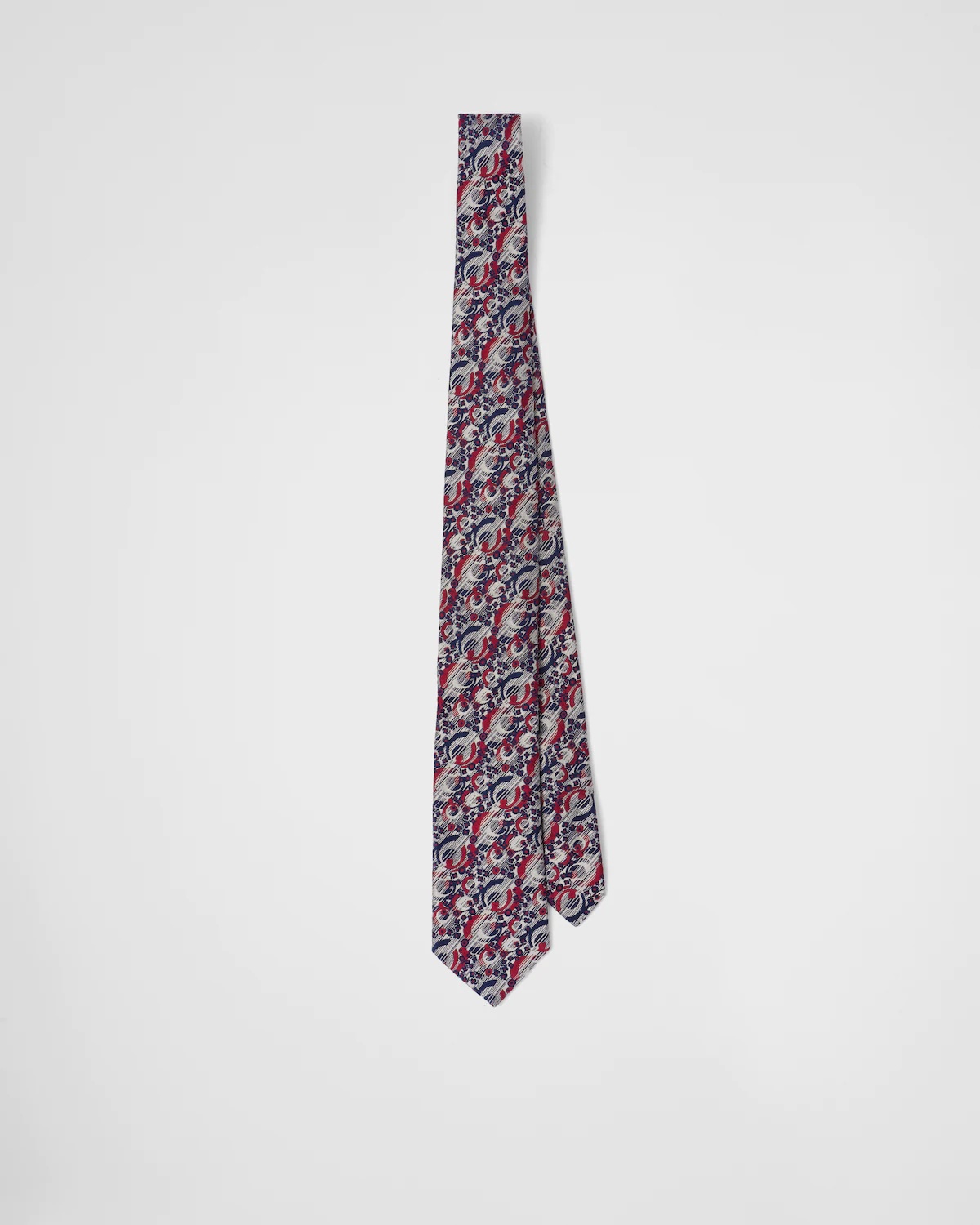 Printed silk tie - 1