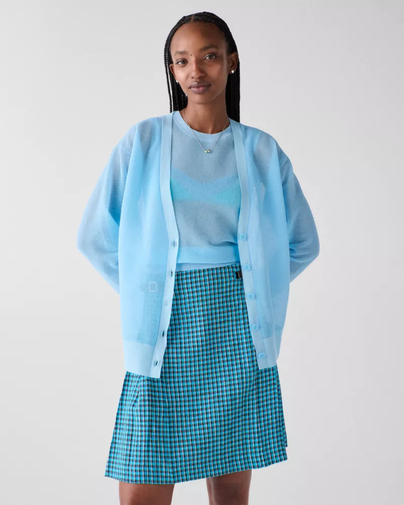 kate spade Sheer Knit Cardigan outlook