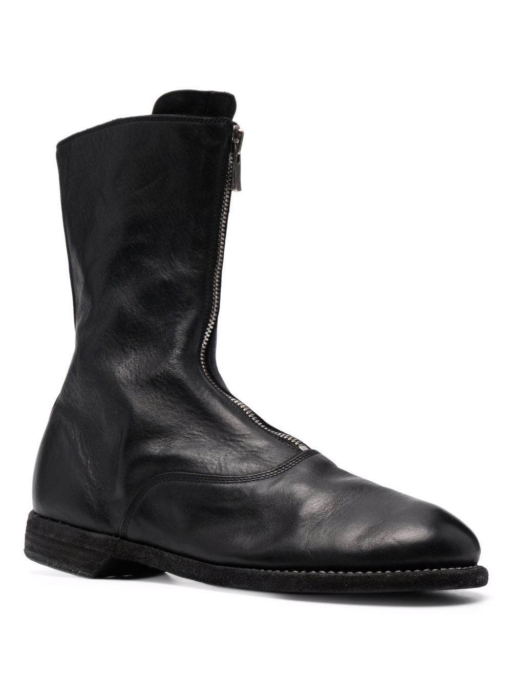 zip-front calf-length boots - 2