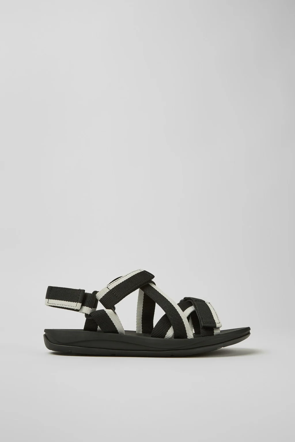 Match Black and white recycled PET sandals for men - 1