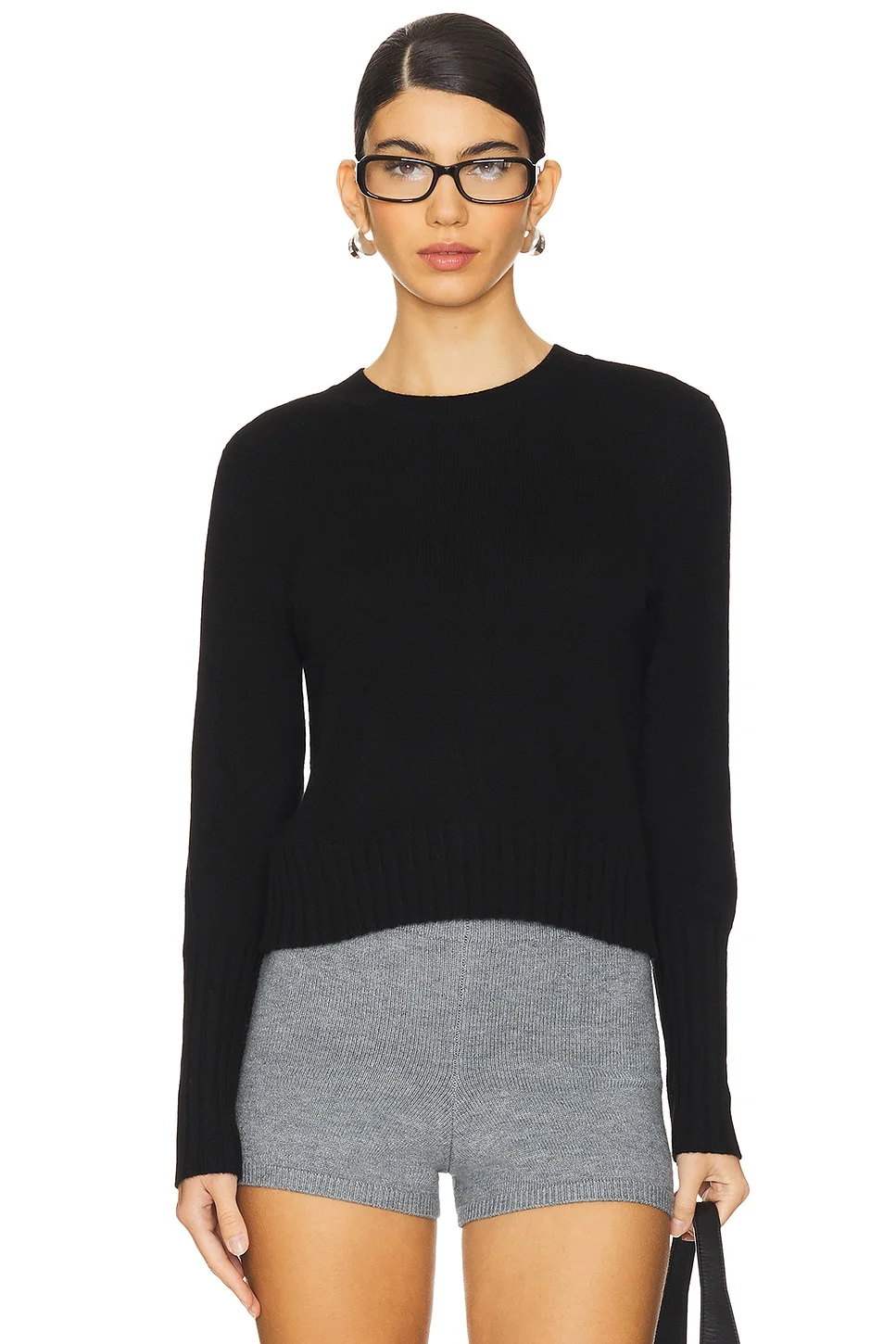 Shrunken Crew Cashmere Top - 1