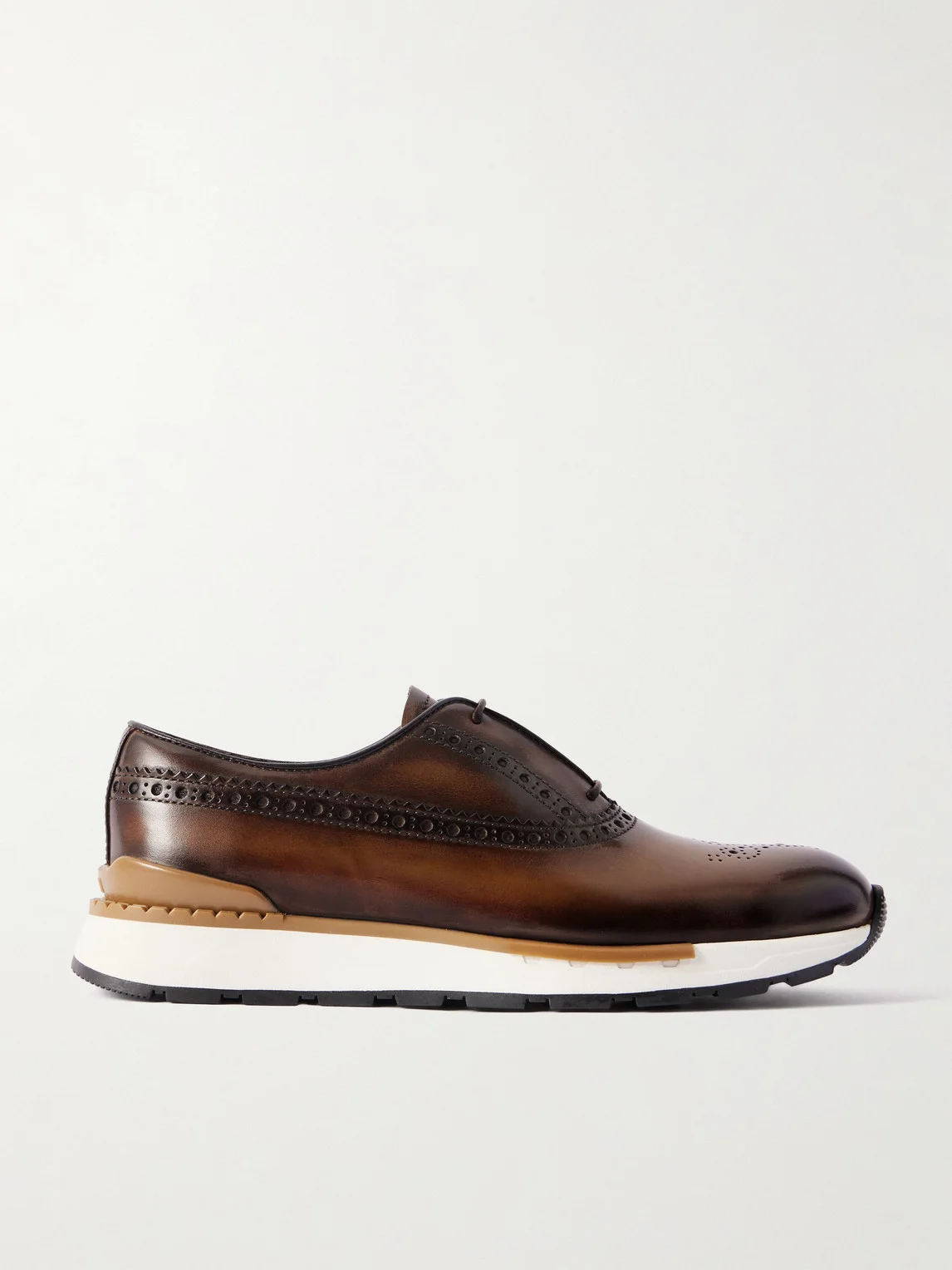 빠른 트랙 가죽 Brogue Sneakers - 1