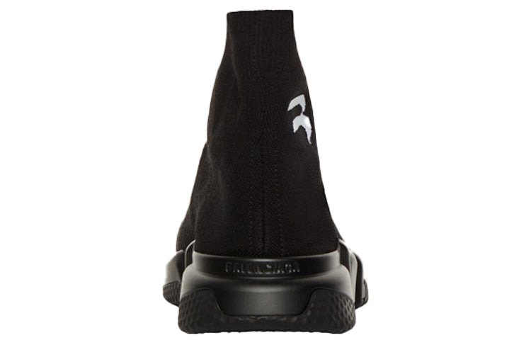 Balenciaga Speed Lt Soccer Sponsor Logo Sneakers 'Black Knit' 645734W2DBU1090 - 4
