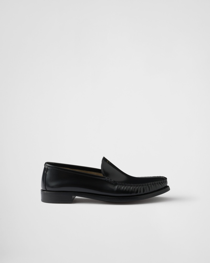 Prada Brushed leather loafers outlook