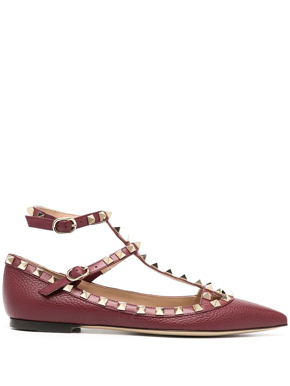 Rockstud point-toe ballerina flats - 1