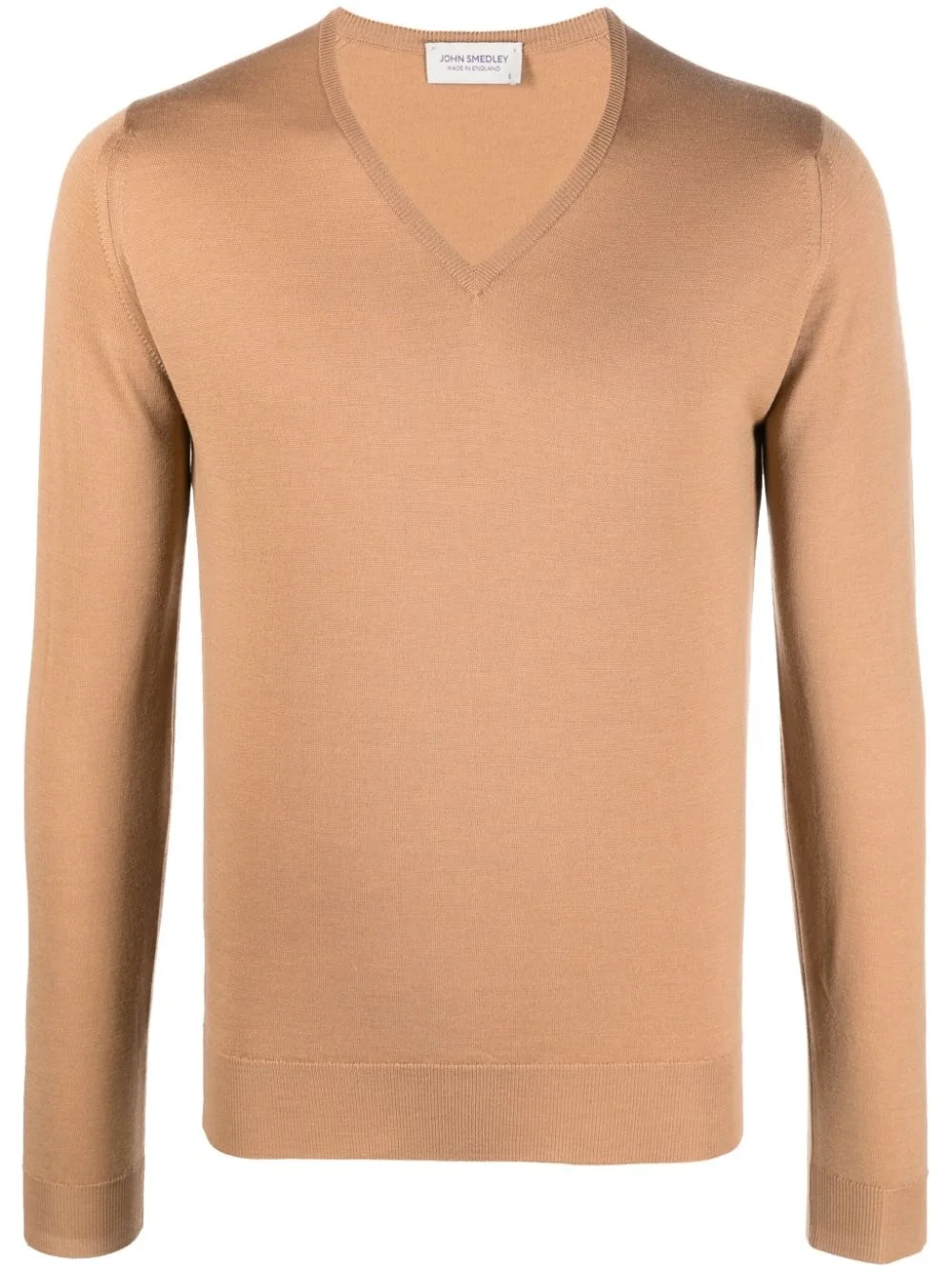 V-neck fine-knit jumper - 1
