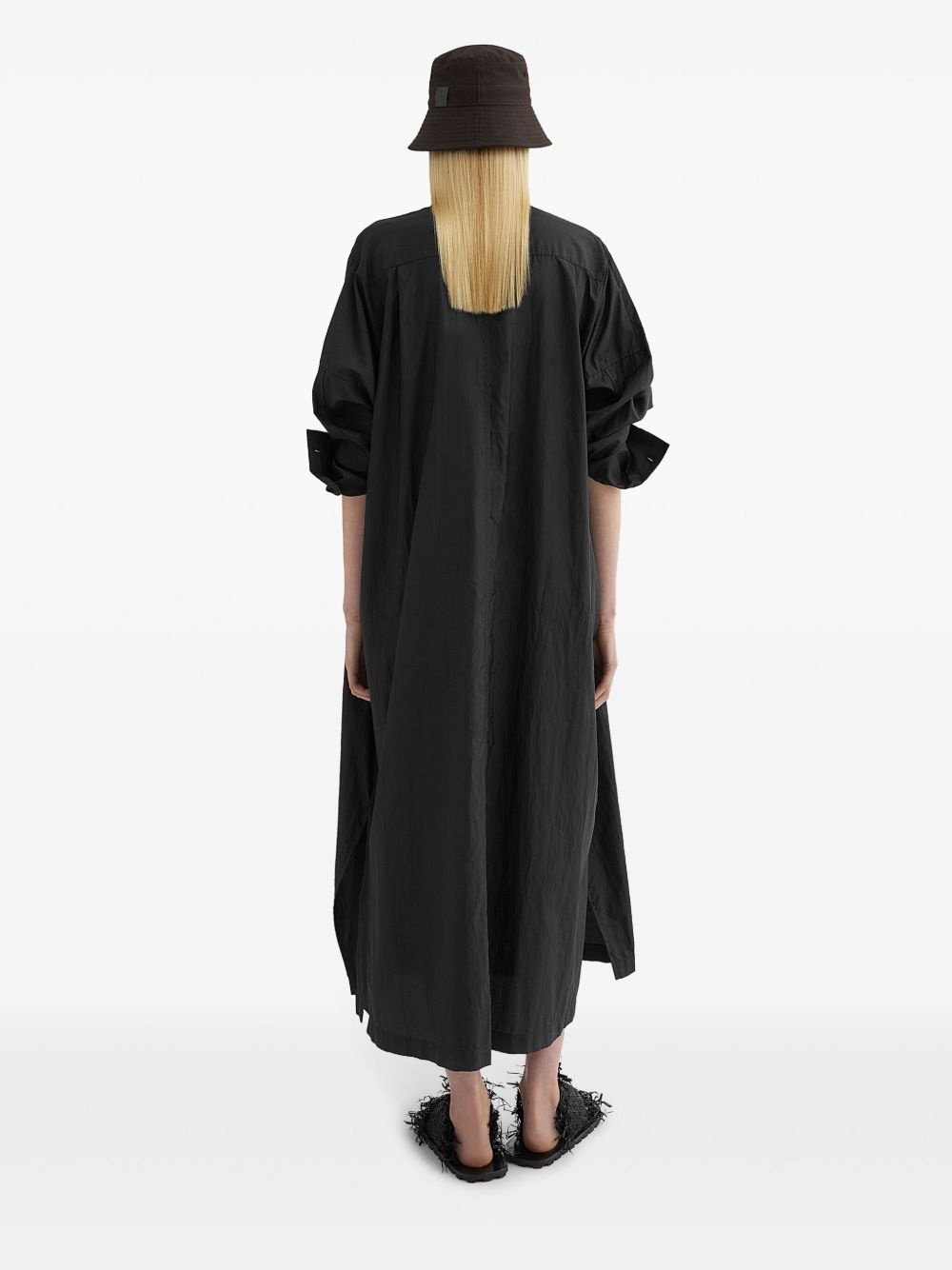 satin shirt dress - 4