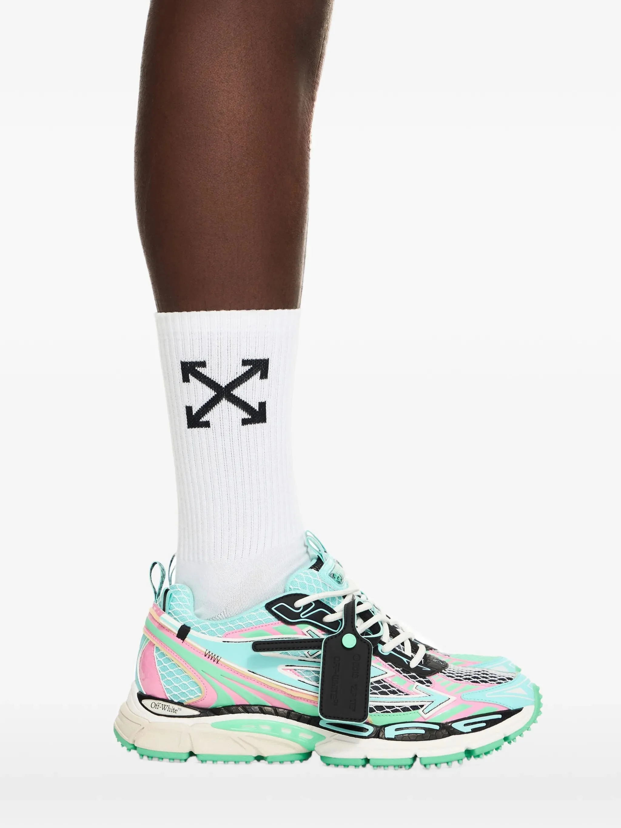 Off-white Be Right Back Fishnet Arrow Sneakers - 1
