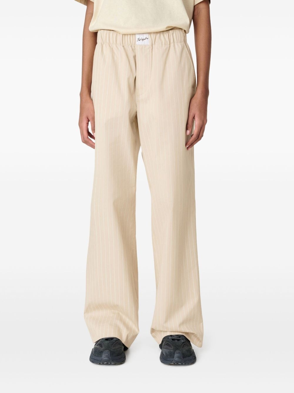 striped cotton trousers - 3