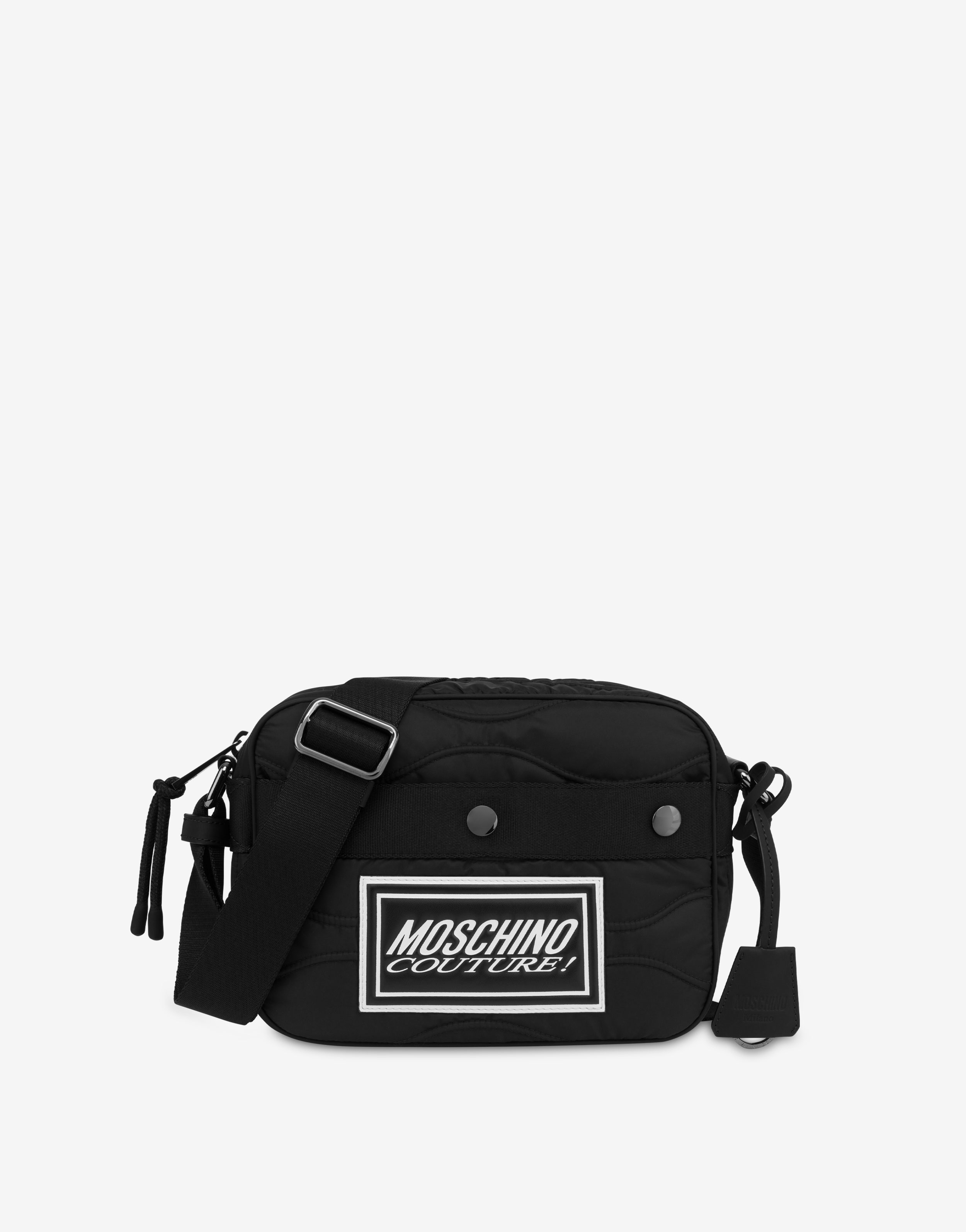 ITALIC LOGO NYLON MESSENGER BAG - 1