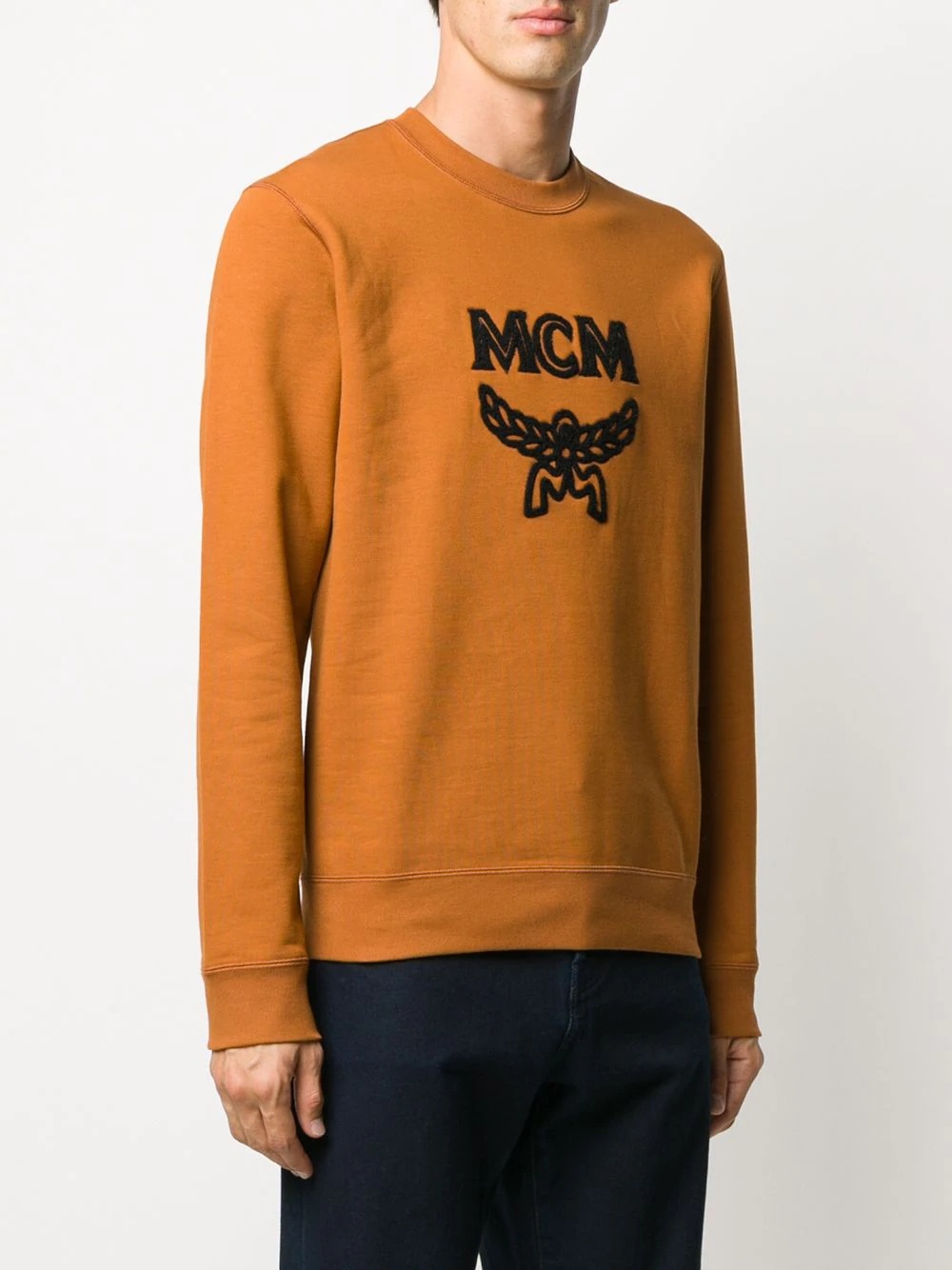 logo flocked sweatshirt - 4