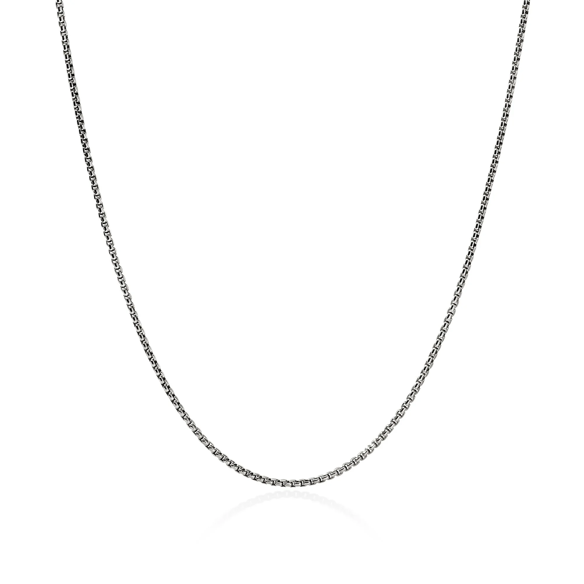 Box Chain Necklace, Sterling Silver, 1.6MM - 1