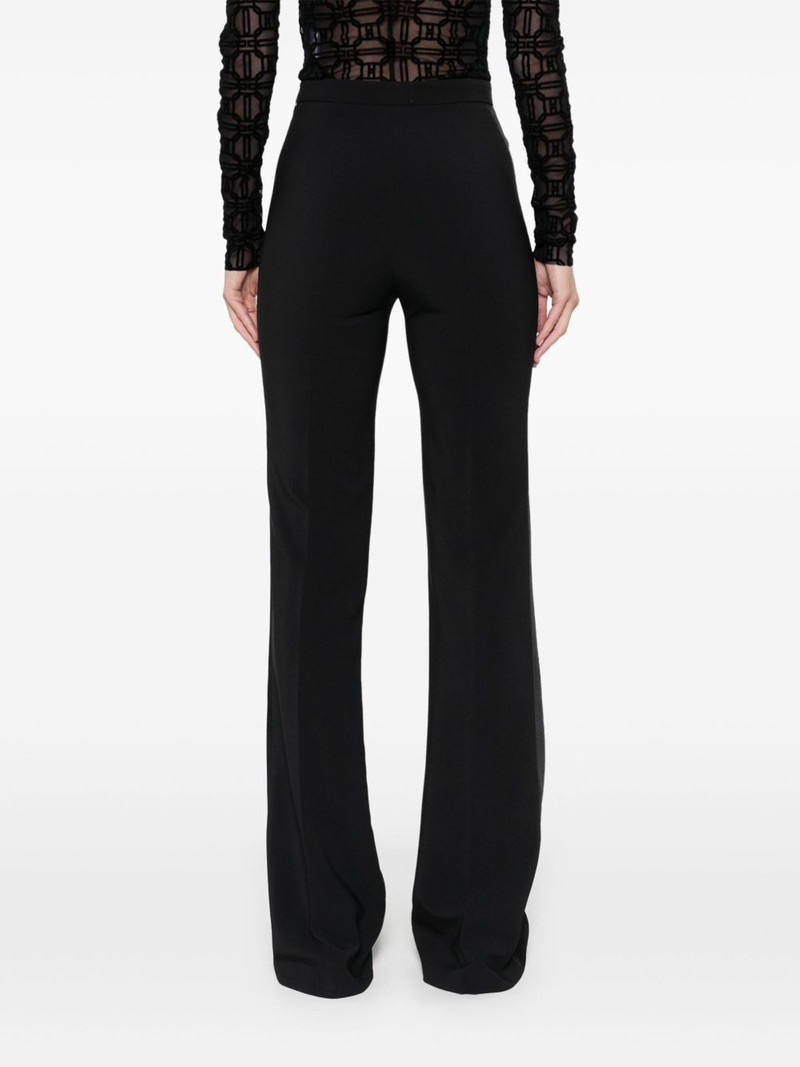 satin-trim crepe trousers 4