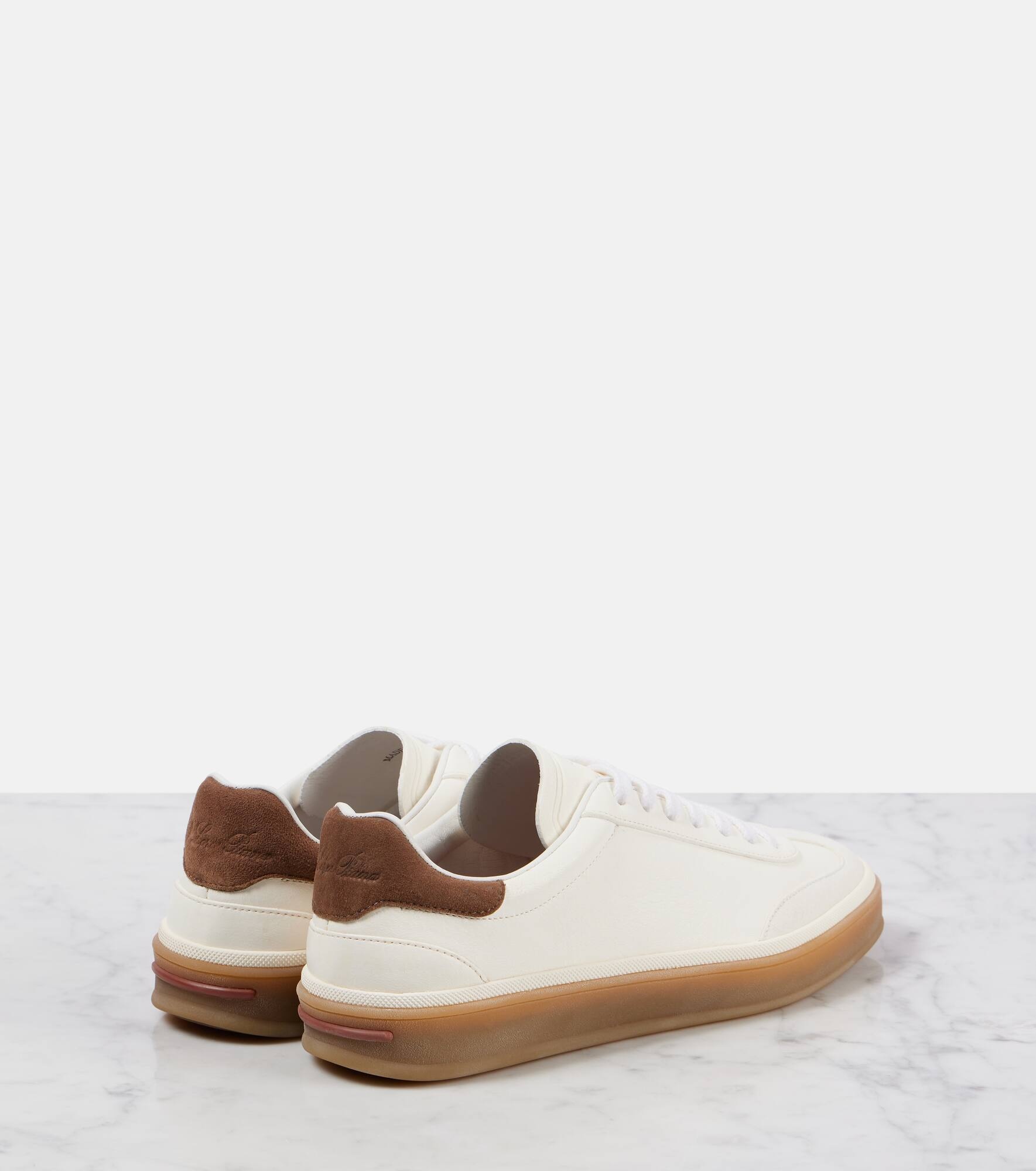 Tennis Walk suede-trimmed leather sneakers - 2