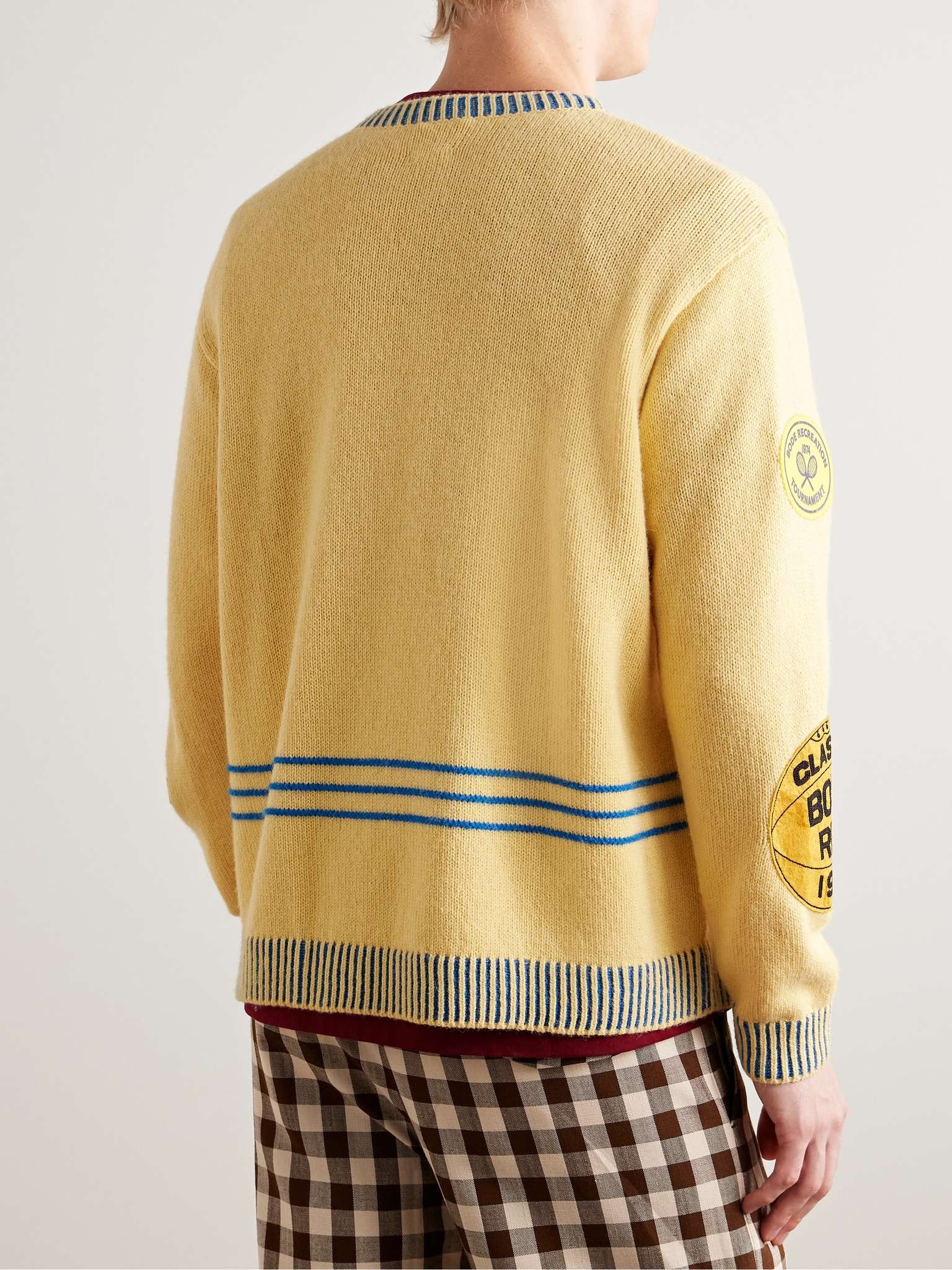 Jockey Appliquéd Intarsia Alpaca and Wool-Blend Sweater - 3