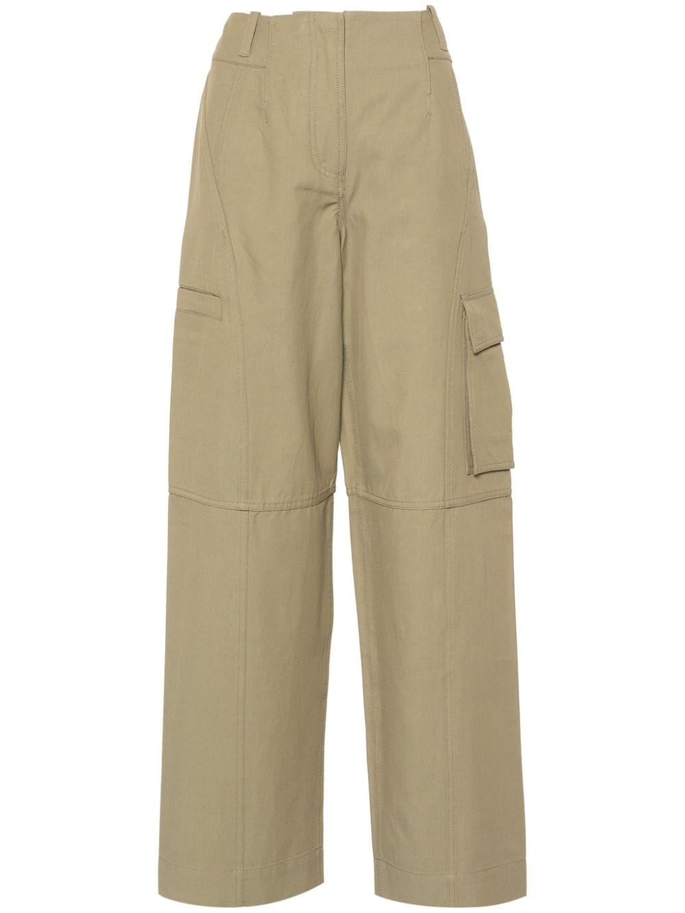 seam twill tapered trousers - 1