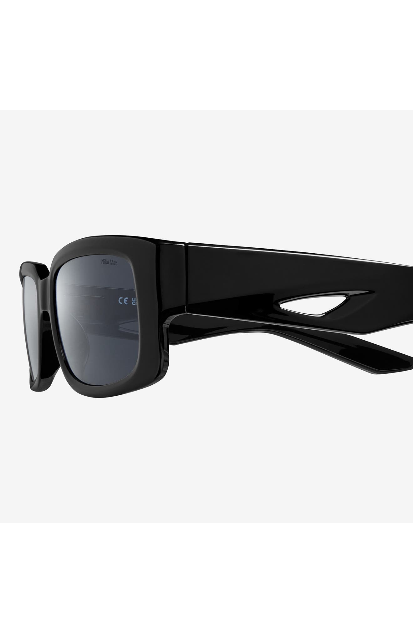 Nike Variant I 56mm Rectangle Sunglasses in Black /Grey at Nordstrom - 3