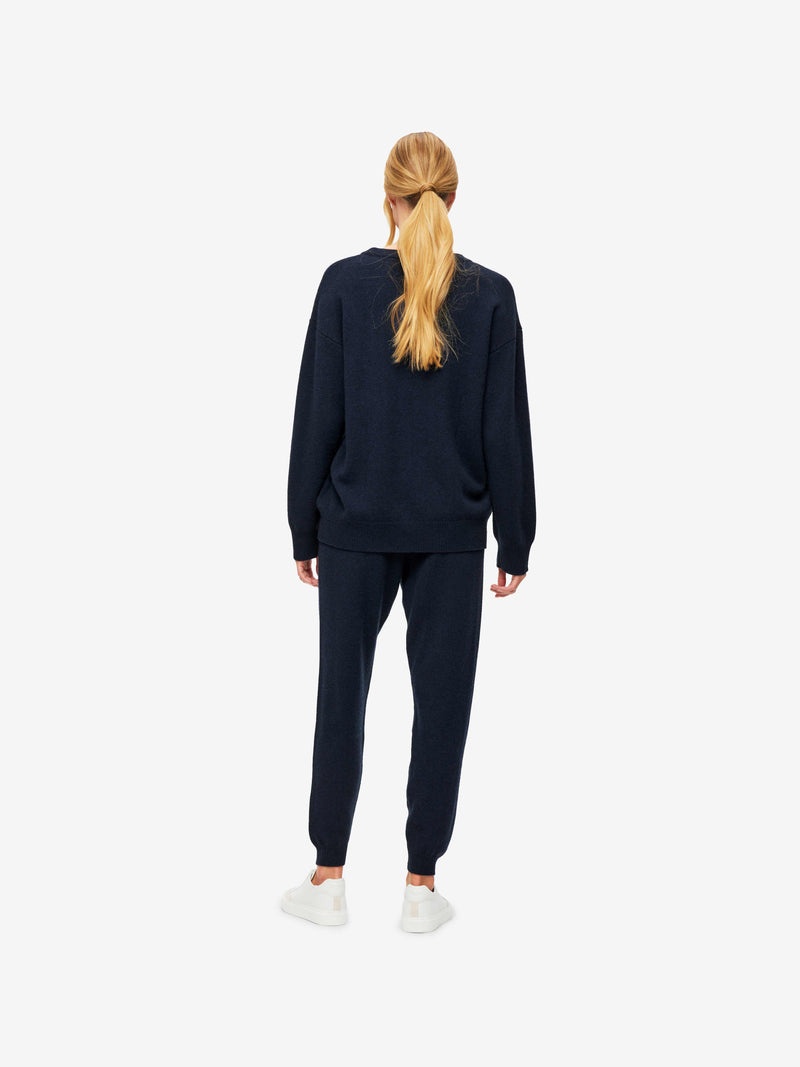 Women's Relaxed Sweater Daphne Cashmere Navy - 5