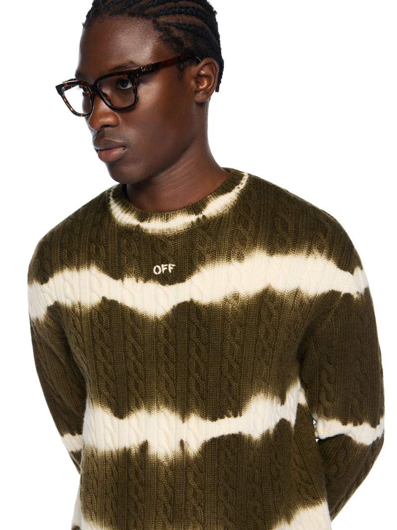Off Stamp Cable Knit Crewneck 5