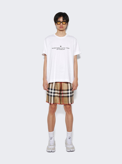 Burberry Check Silk Shorts Archive Beige Archive Beige outlook