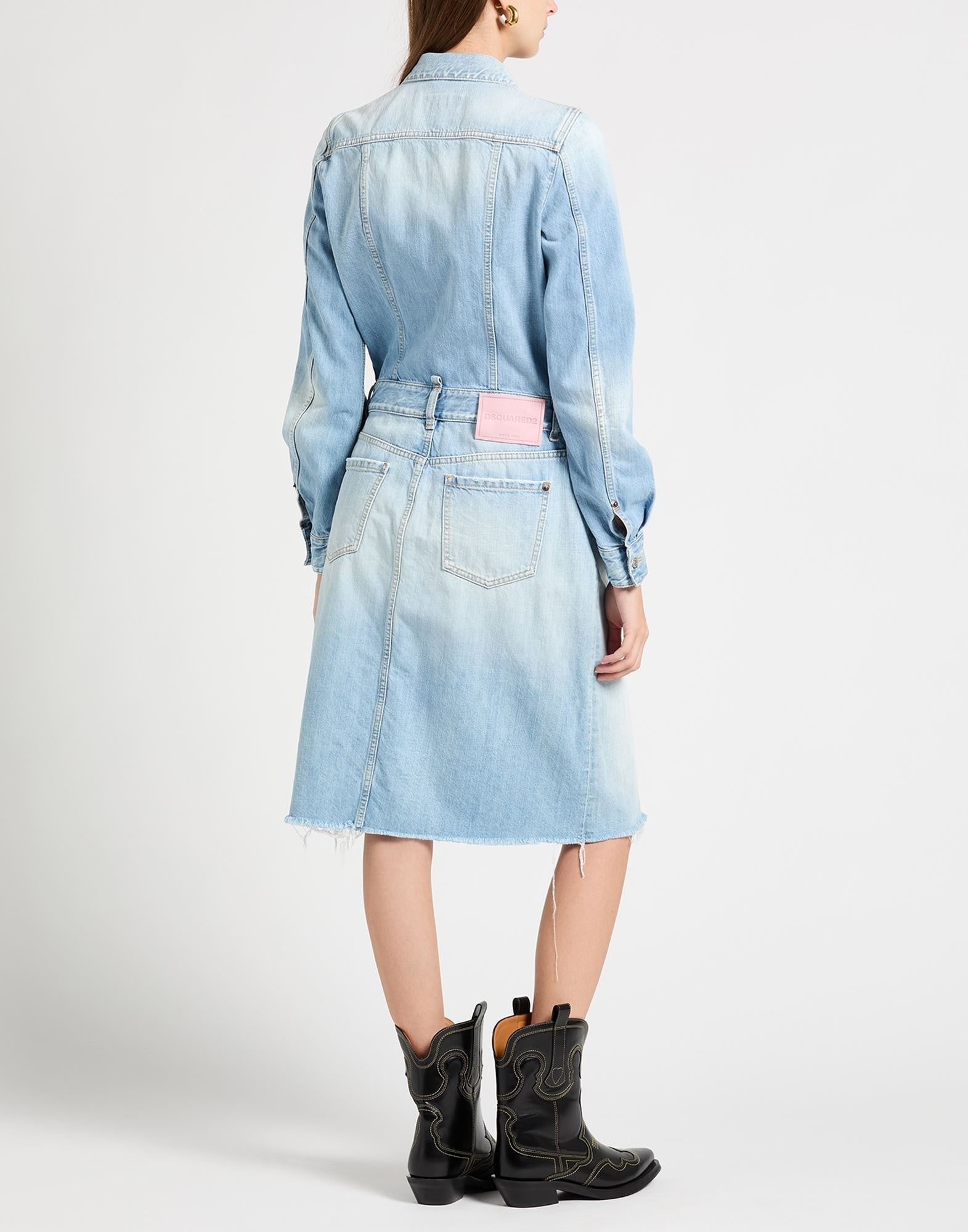 Blue Women's Denim Dress - 4